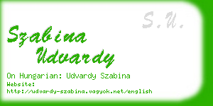 szabina udvardy business card